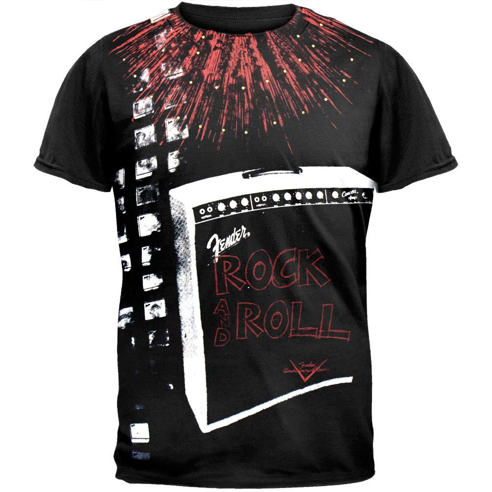 Fender - Rock & Roll Vintage T-Shirt Men's T-Shirts Fender SM Black 
