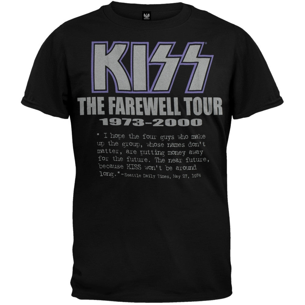 Kiss - Farewell Tour T-Shirt Men's T-Shirts Kiss MD Black 