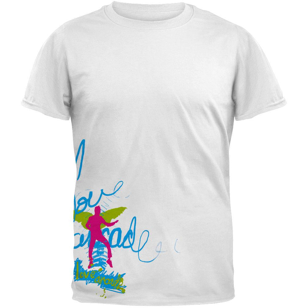 Love Arcade - Dancing Soft T-Shirt Men's T-Shirts Love Arcade SM White 