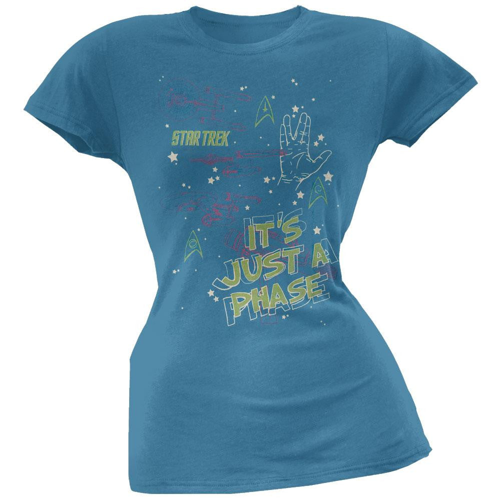 Star Trek - Just A Phase Juniors T-Shirt Juniors T-Shirts Star Trek SM Blue