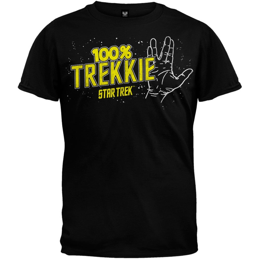 Star Trek - 100% Trekkie T-Shirt Men's T-Shirts Star Trek SM Black 