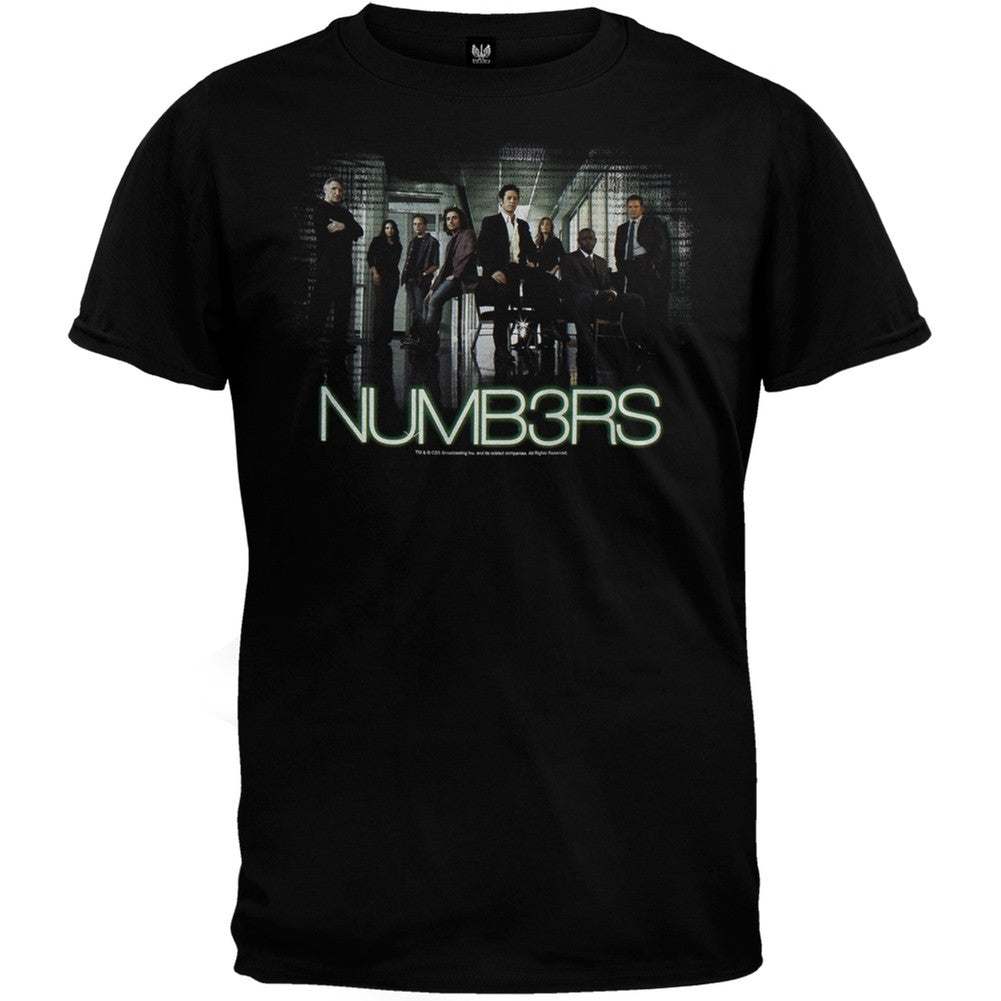 NUMB3RS - Cast T-Shirt Men's T-Shirts NUMB3RS 2XL Black 