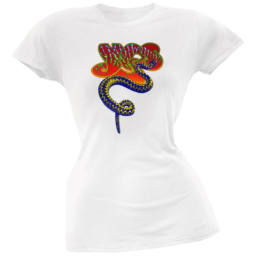 Yes - Snake Juniors T-Shirt Juniors T-Shirts Yes LG White 