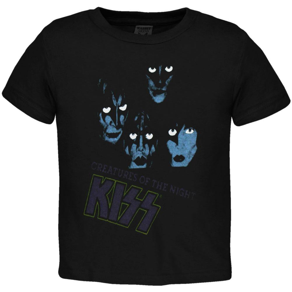 Kiss - Lil' Creatures Toddler T-Shirt Toddler T-Shirts Kiss 3T Black 