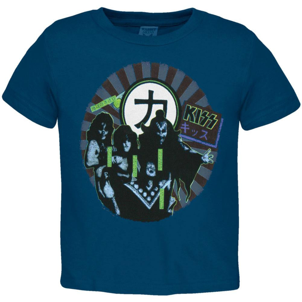 Kiss - Hotter Than Heck Toddler T-Shirt Toddler T-Shirts Kiss 2T Blue 