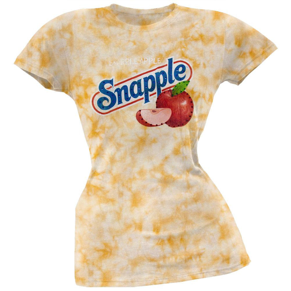 Snapple - Rhinestone Apple Cloud Washed Juniors T-Shirt Juniors T-Shirts Snapple LG Beige 