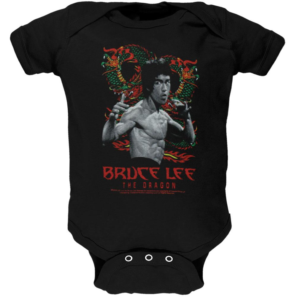 Bruce Lee - Dragon Baby One Piece Baby One Piece Bruce Lee 3-6M Black 