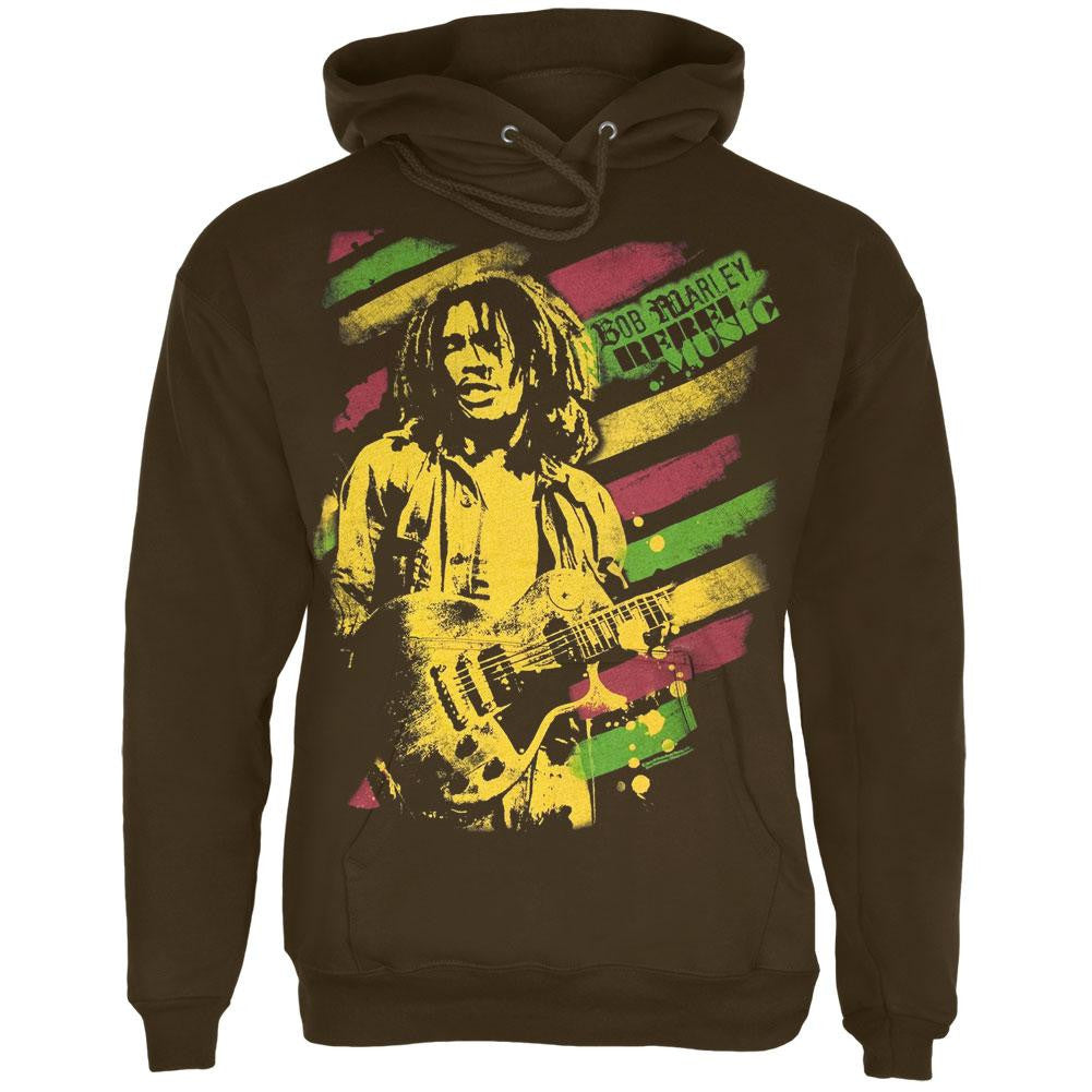 Bob Marley - Rebel Music Hoodie Men's Hoodies Bob Marley SM Brown 