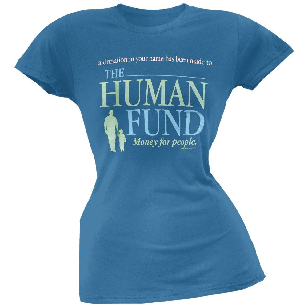 Seinfeld - Human Fund Juniors T-Shirt Juniors T-Shirts Seinfeld SM Blue