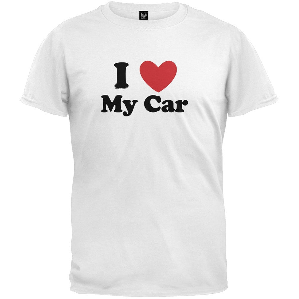 I Heart My Car T-Shirt Men's T-Shirts Old Glory 2XL White 