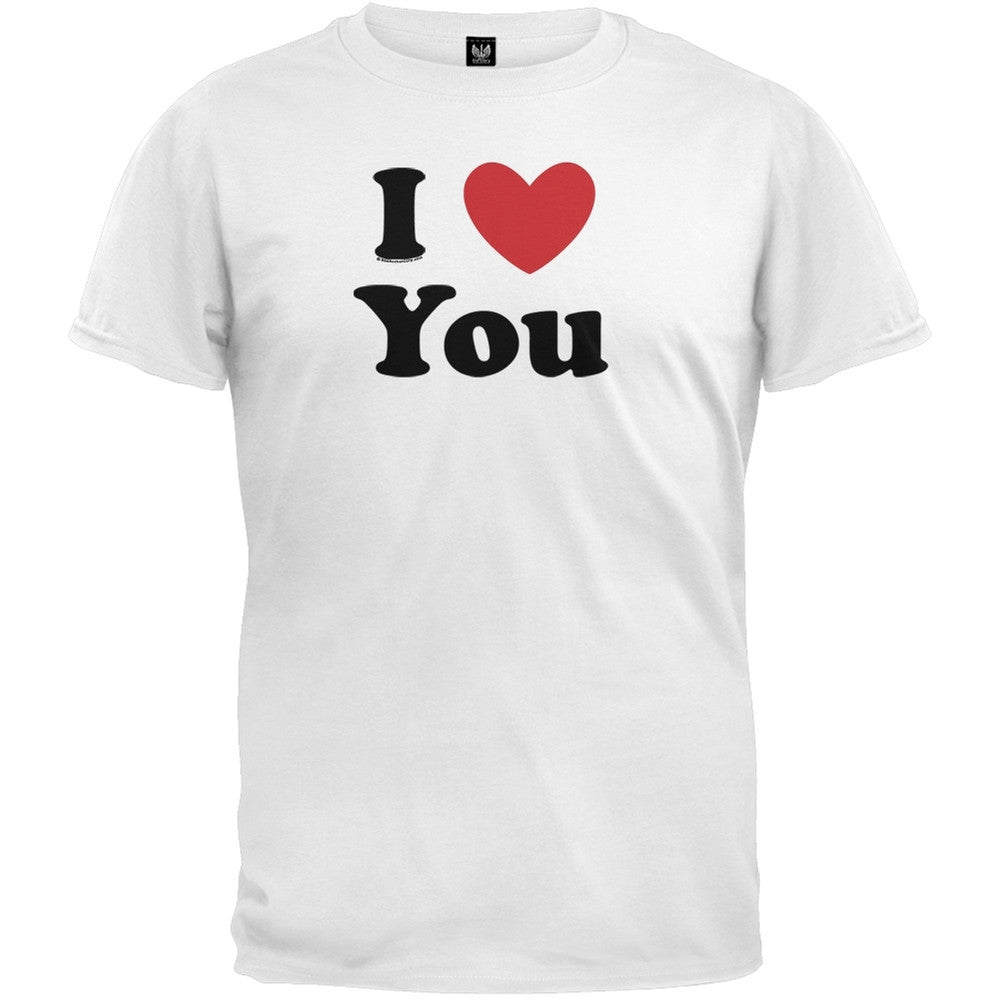 I Heart You White T-Shirt Men's T-Shirts Old Glory 2XL White 