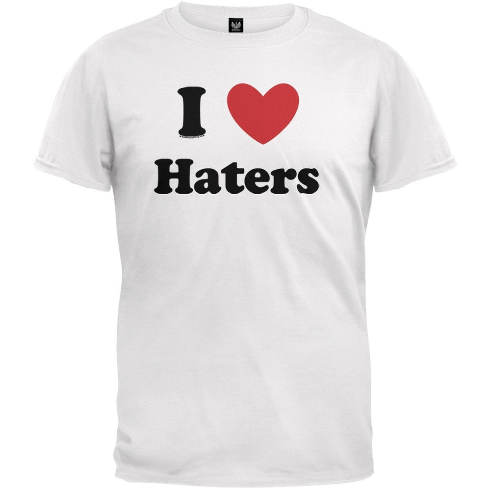 I Heart Haters T-Shirt Men's T-Shirts Old Glory 2XL White 