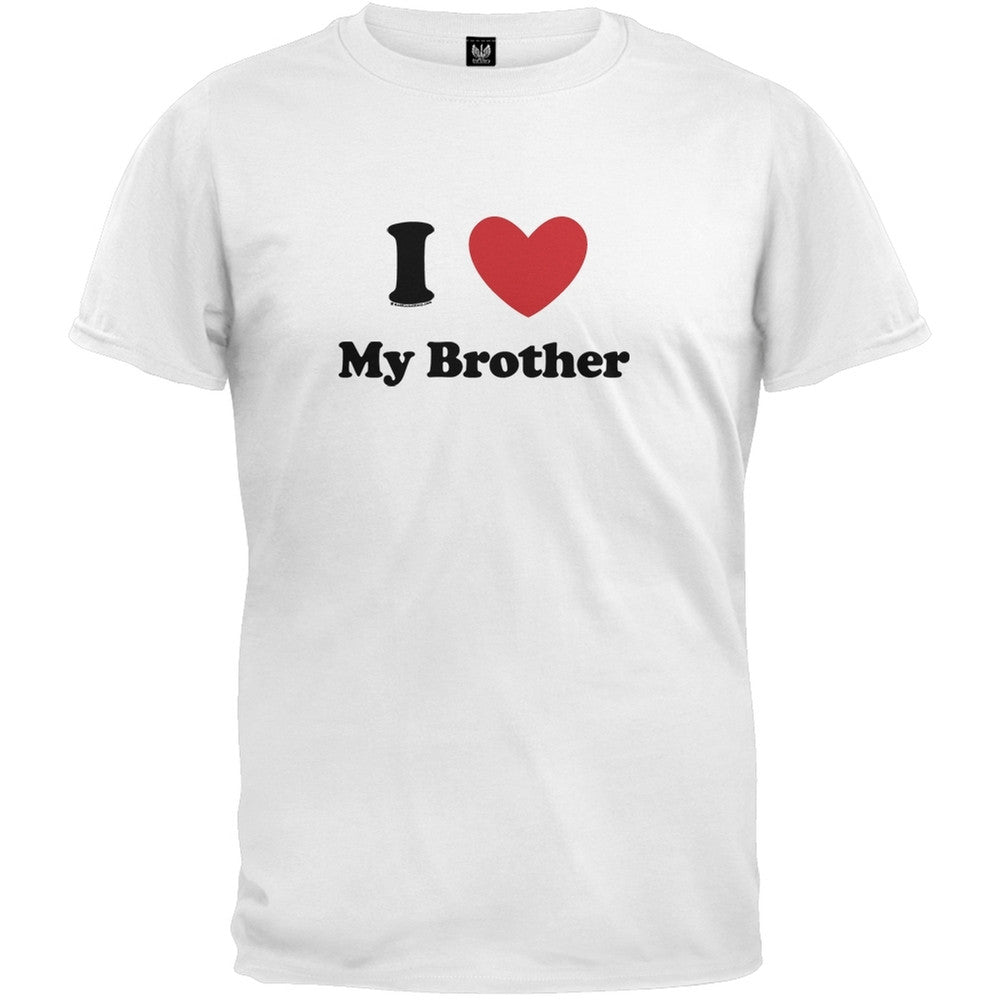 I Heart My Brother T-Shirt Men's T-Shirts Old Glory 2XL White 