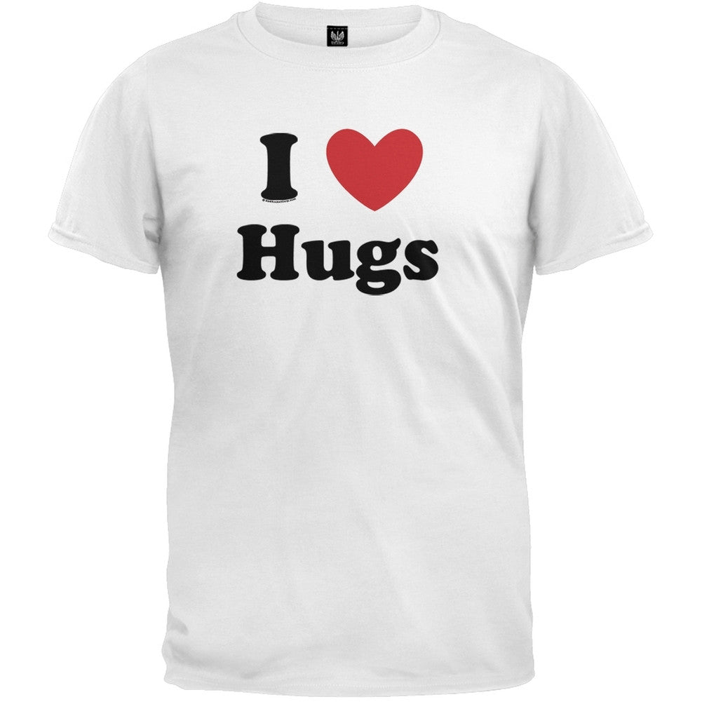 I Heart Hugs T-Shirt Men's T-Shirts Old Glory 2XL White 