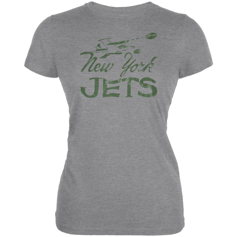 New York Jets - Plane Logo Juniors T-Shirt Juniors T-Shirts New York Jets LG Grey 