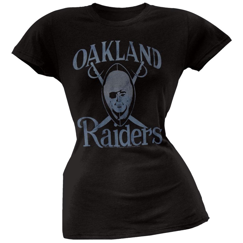 Oakland Raiders - Large Logo Juniors T-Shirt Juniors T-Shirts Oakland Raiders LG Black 
