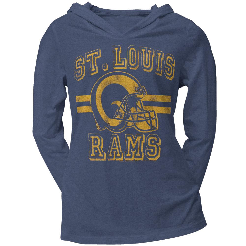 St. Louis Rams - Helmet Juniors Hooded Long Sleeve T-Shirt Juniors Long Sleeves St. Louis Rams SM Blue 