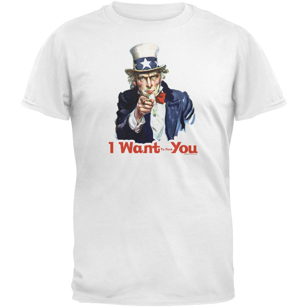 I Want To F*** You T-Shirt Men's T-Shirts Old Glory 2XL White 