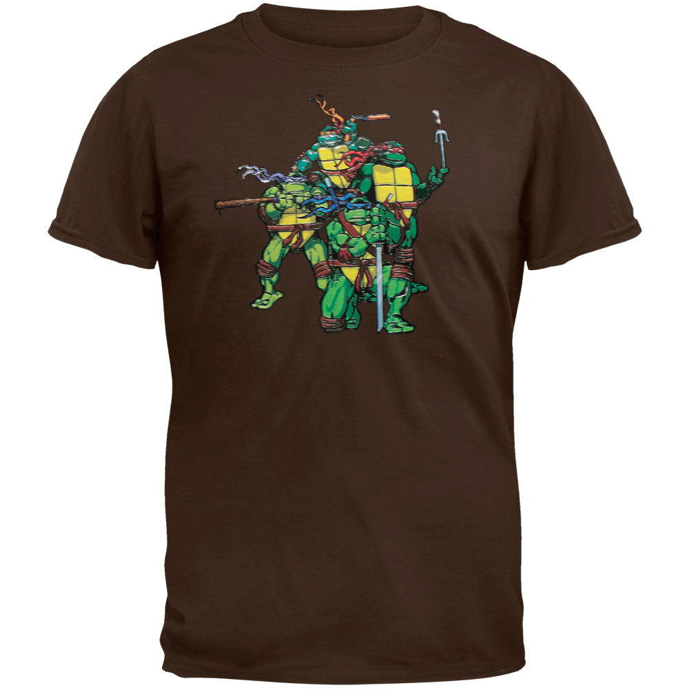 Teenage Mutant Ninja Turtles - Gel Print Youth T-Shirt Youth T-Shirts Teenage Mutant Ninja Turtles YLG Brown 