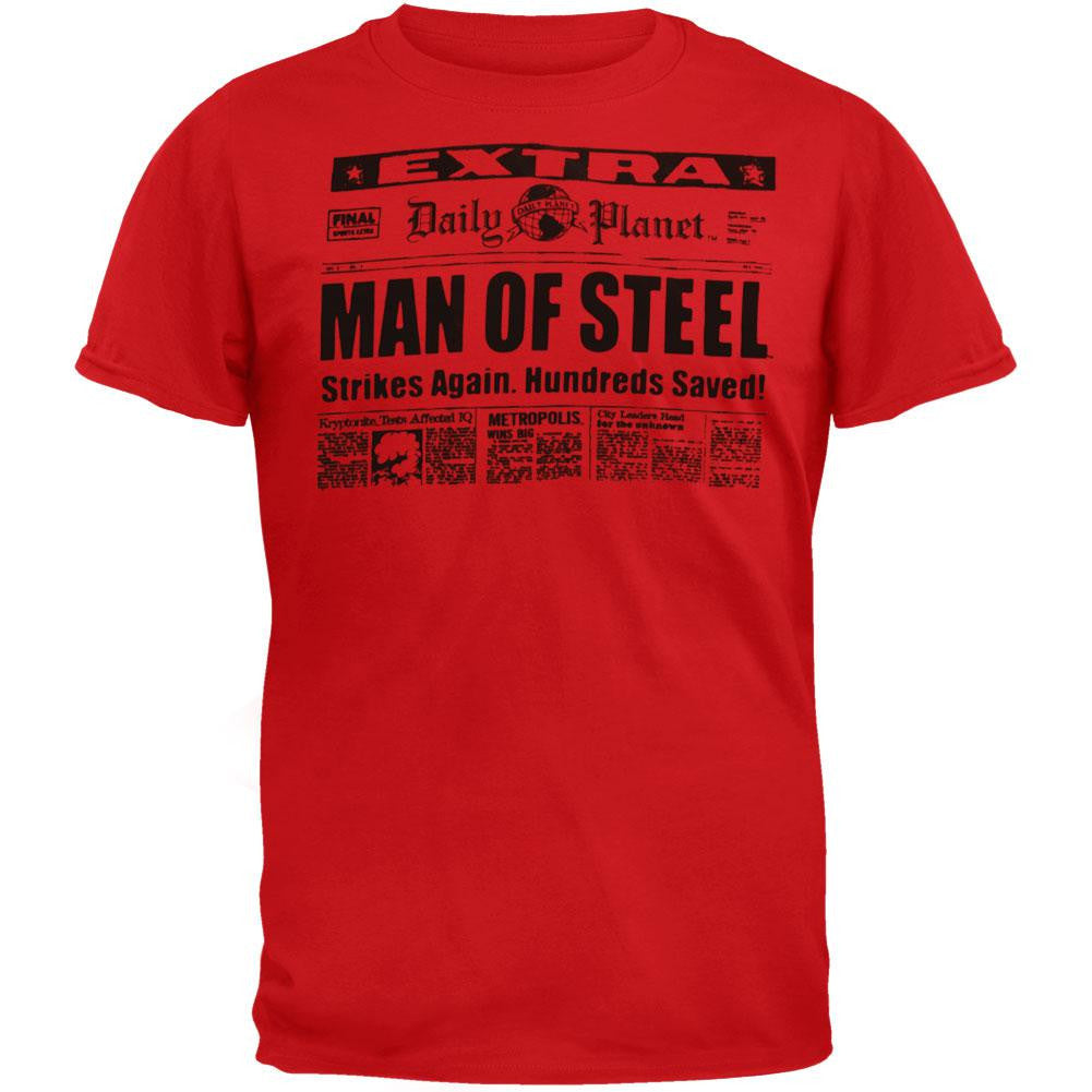 Superman - Daily Planet T-Shirt Men's T-Shirts Superman MD Red 