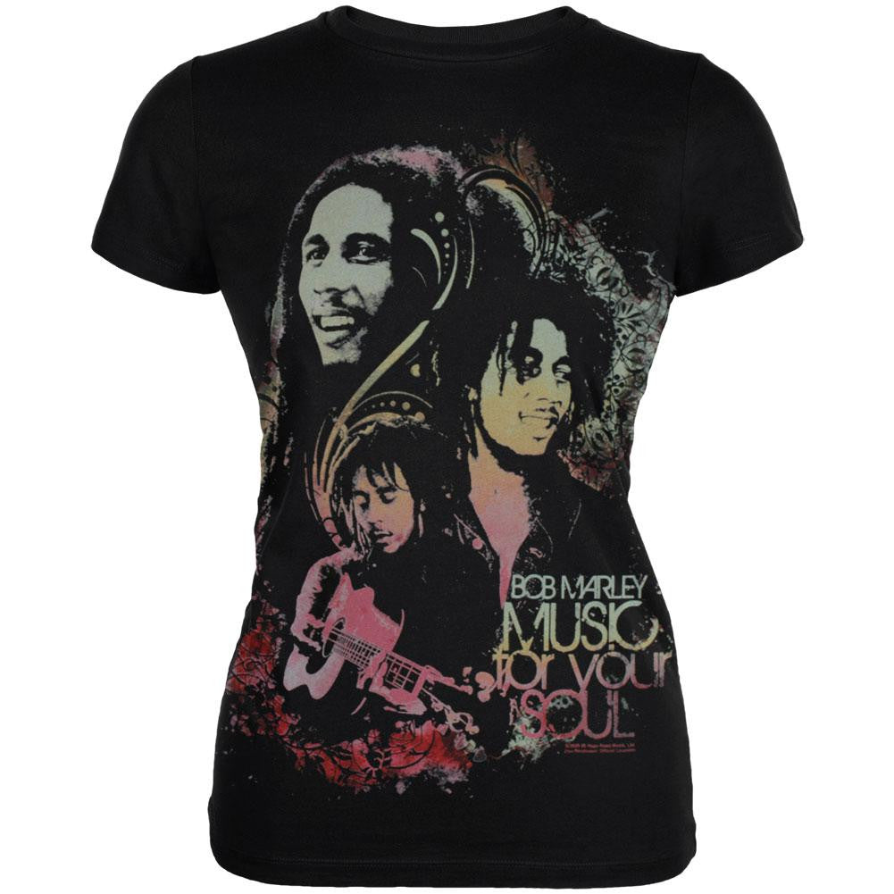 Bob Marley - Soul Juniors T-Shirt Juniors T-Shirts Bob Marley SM Black