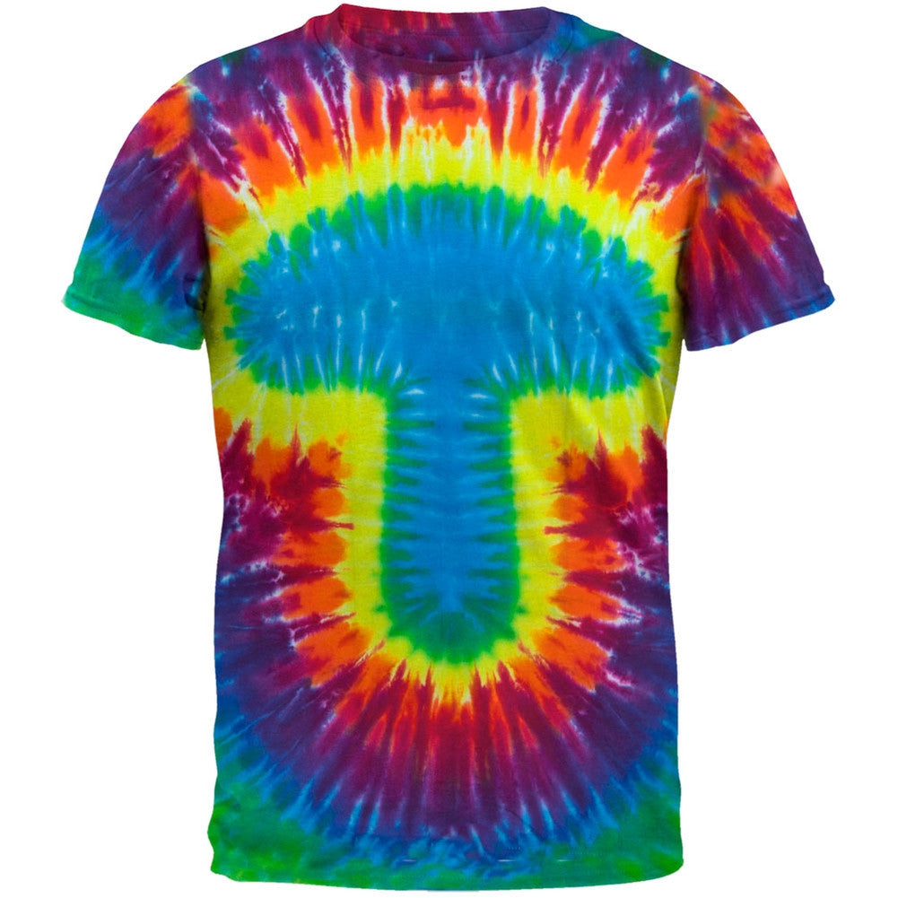 Mushroom Tie Dye T-Shirt Men's T-Shirts Hippie LG Multi 