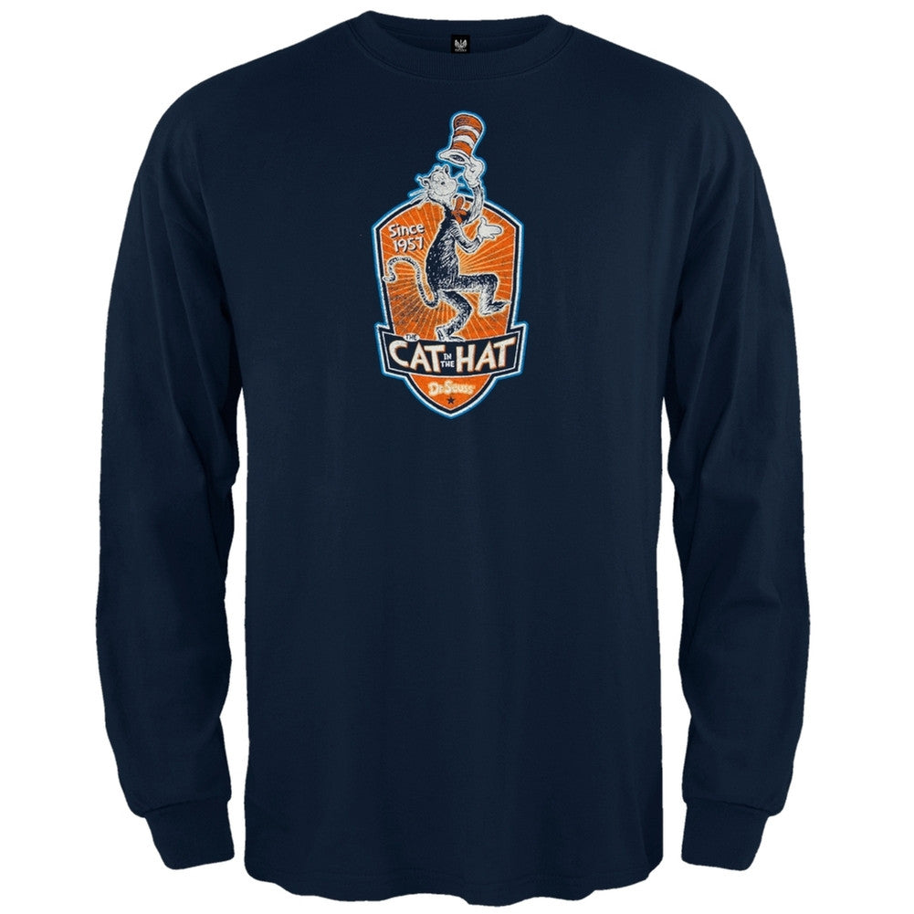Dr. Seuss - Cat's Meow Long Sleeve T-Shirt Men's Long Sleeves Dr. Seuss SM Dark Blue 