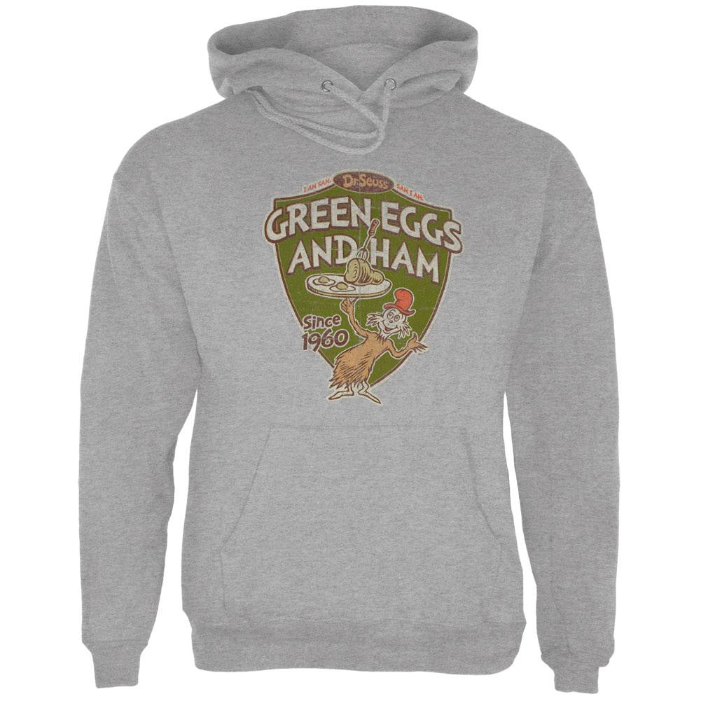 Dr. Seuss - Eggstra Green Eggs and Ham Hoodie Men's Hoodies Dr. Seuss SM Grey 