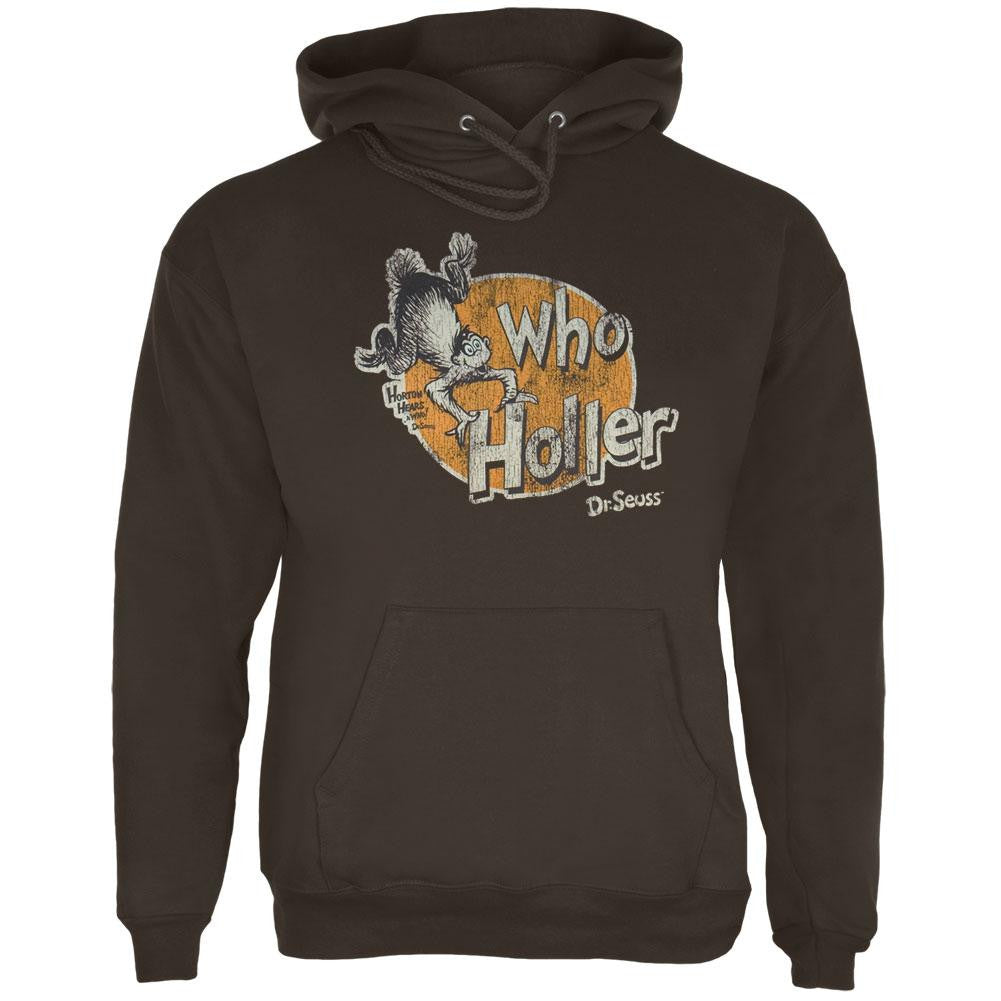 Dr. Seuss - Who Holler Hoodie Men's Hoodies Dr. Seuss SM Brown 
