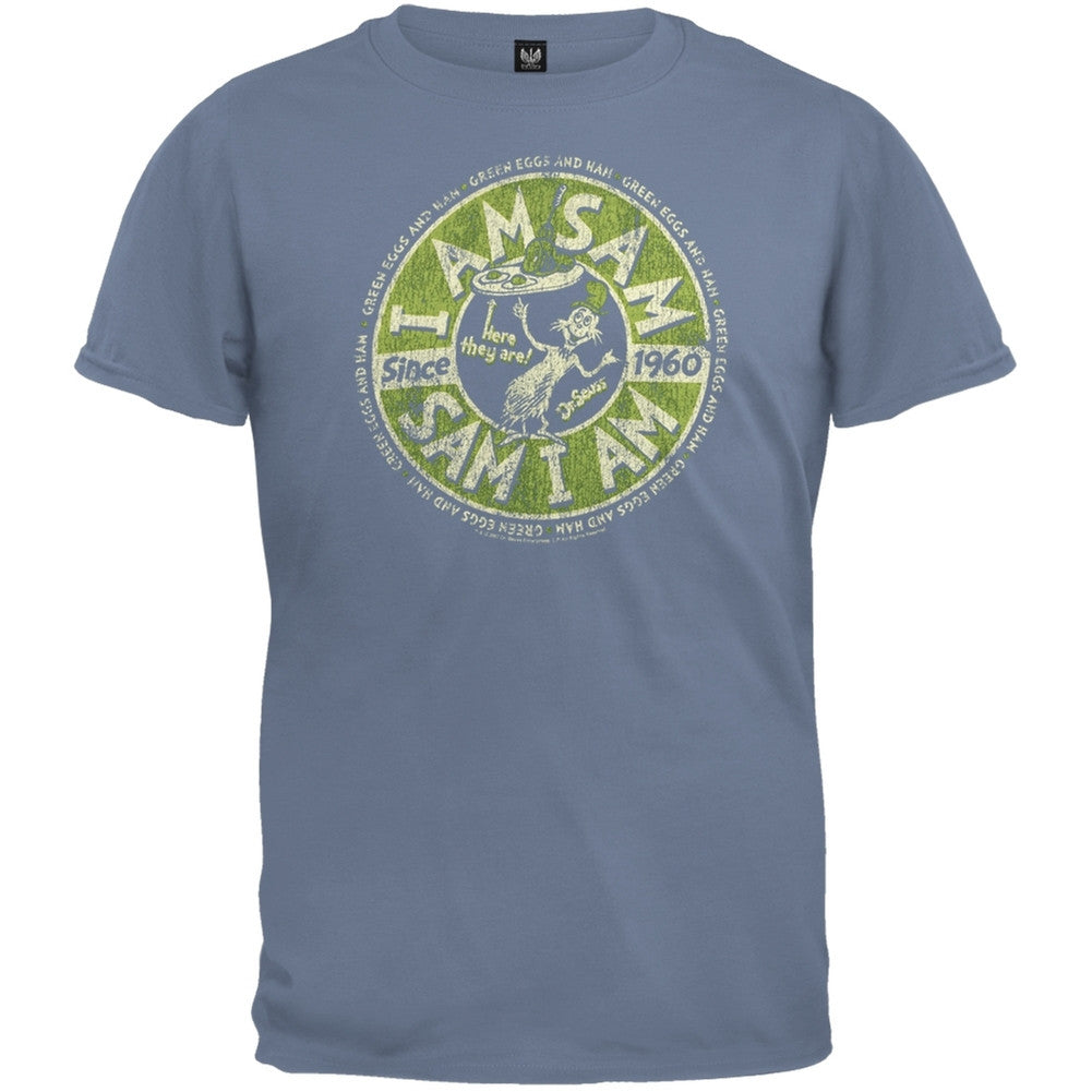 Dr. Seuss - Sam Ham Circle Youth T-Shirt Youth T-Shirts Dr. Seuss XL Light Blue 