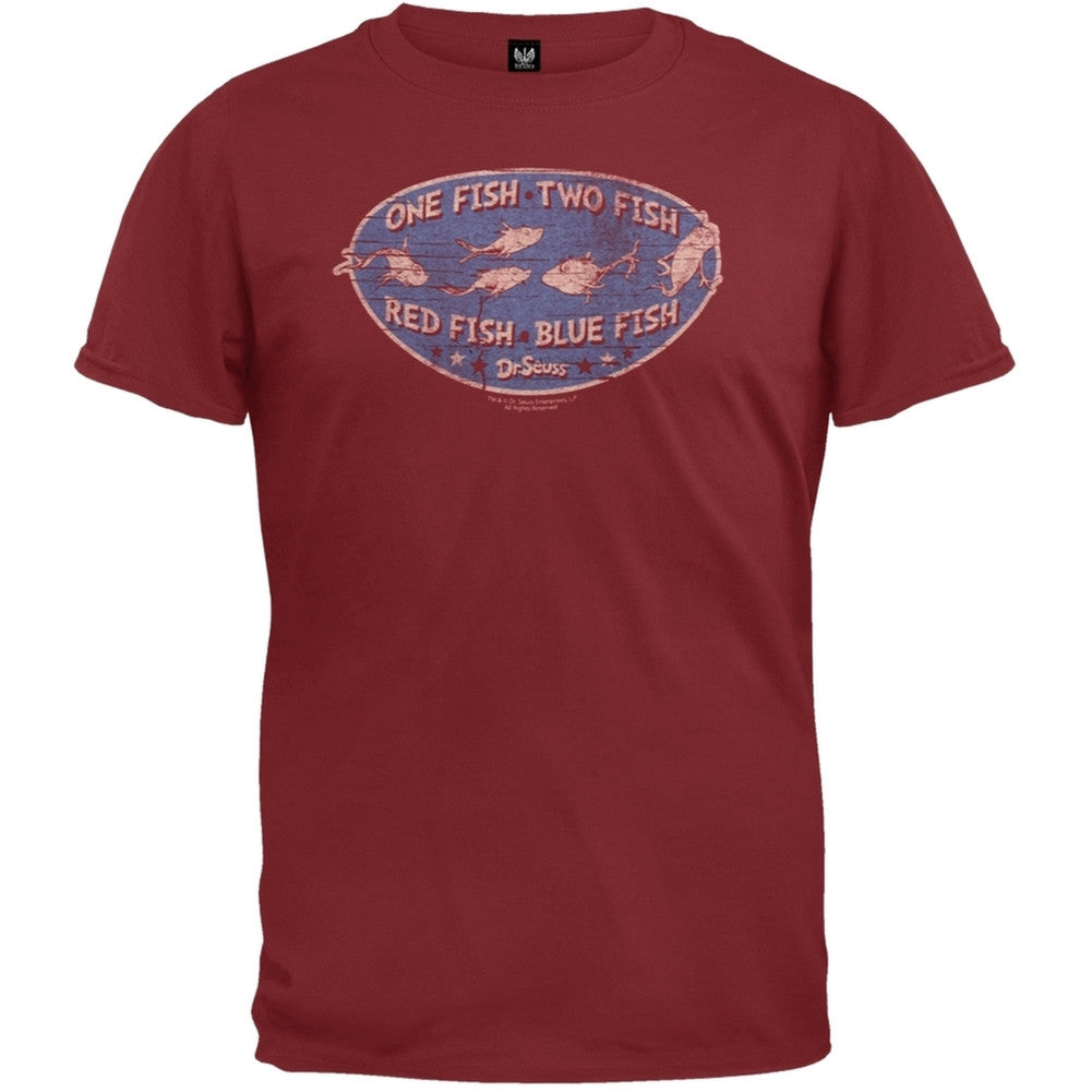 Dr. Seuss - Catch Of The Day T-Shirt Men's T-Shirts Dr. Seuss SM Red 