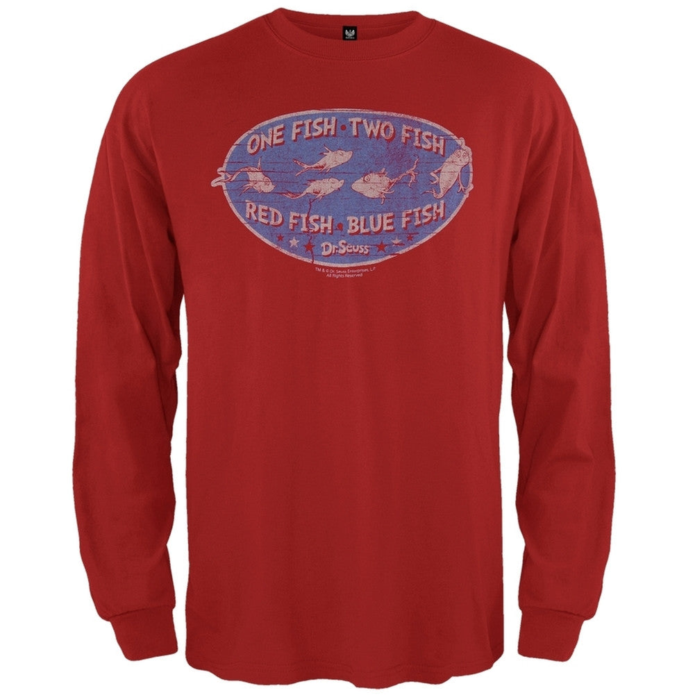 Dr. Seuss - Catch Of The Day Long Sleeve Men's Long Sleeves Dr. Seuss SM Red 