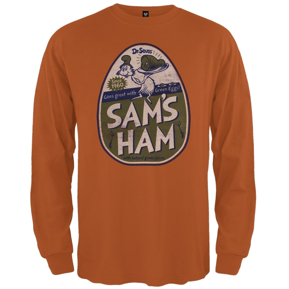 Dr. Seuss - Sam's Ham Long Sleeve Men's Long Sleeves Dr. Seuss SM Orange 