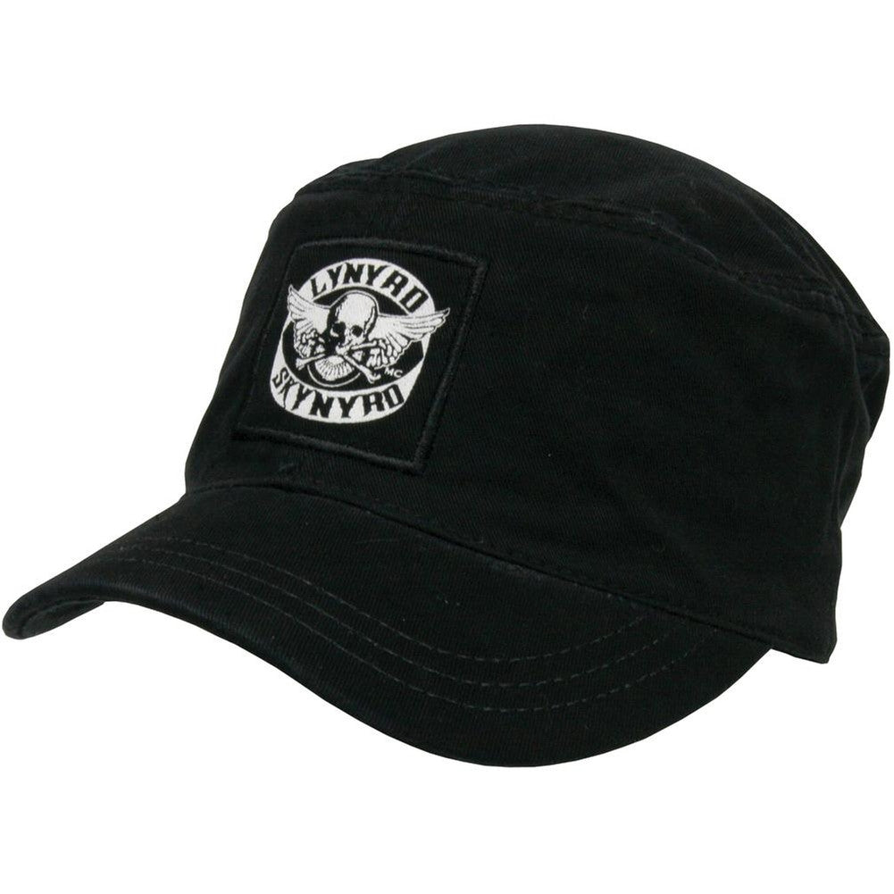 Lynyrd Skynyrd - Biker Patch Cadet Cap Cadet Caps Lynyrd Skynyrd SMD Black