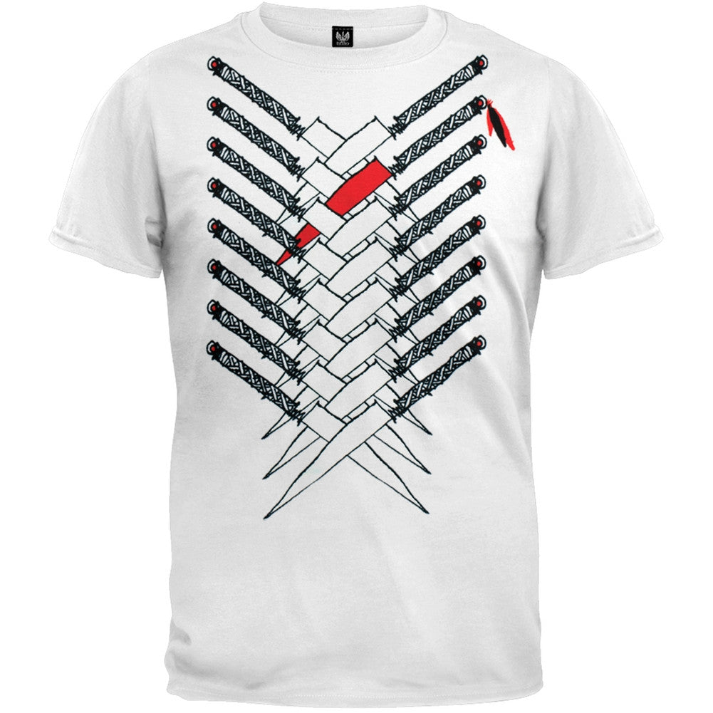 3OH!3 - Knives T-Shirt Men's T-Shirts 3OH SM White 