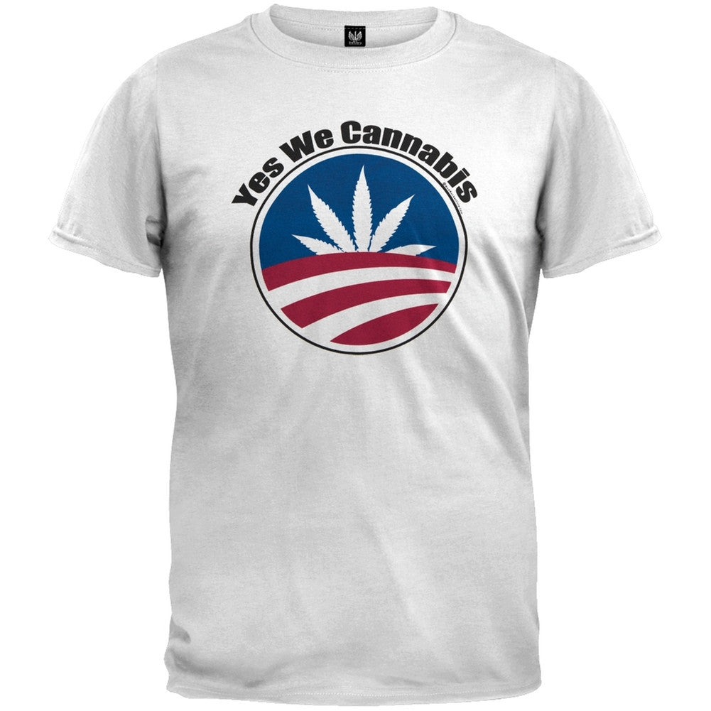 Yes We Cannabis T-Shirt - White Men's T-Shirts Old Glory   