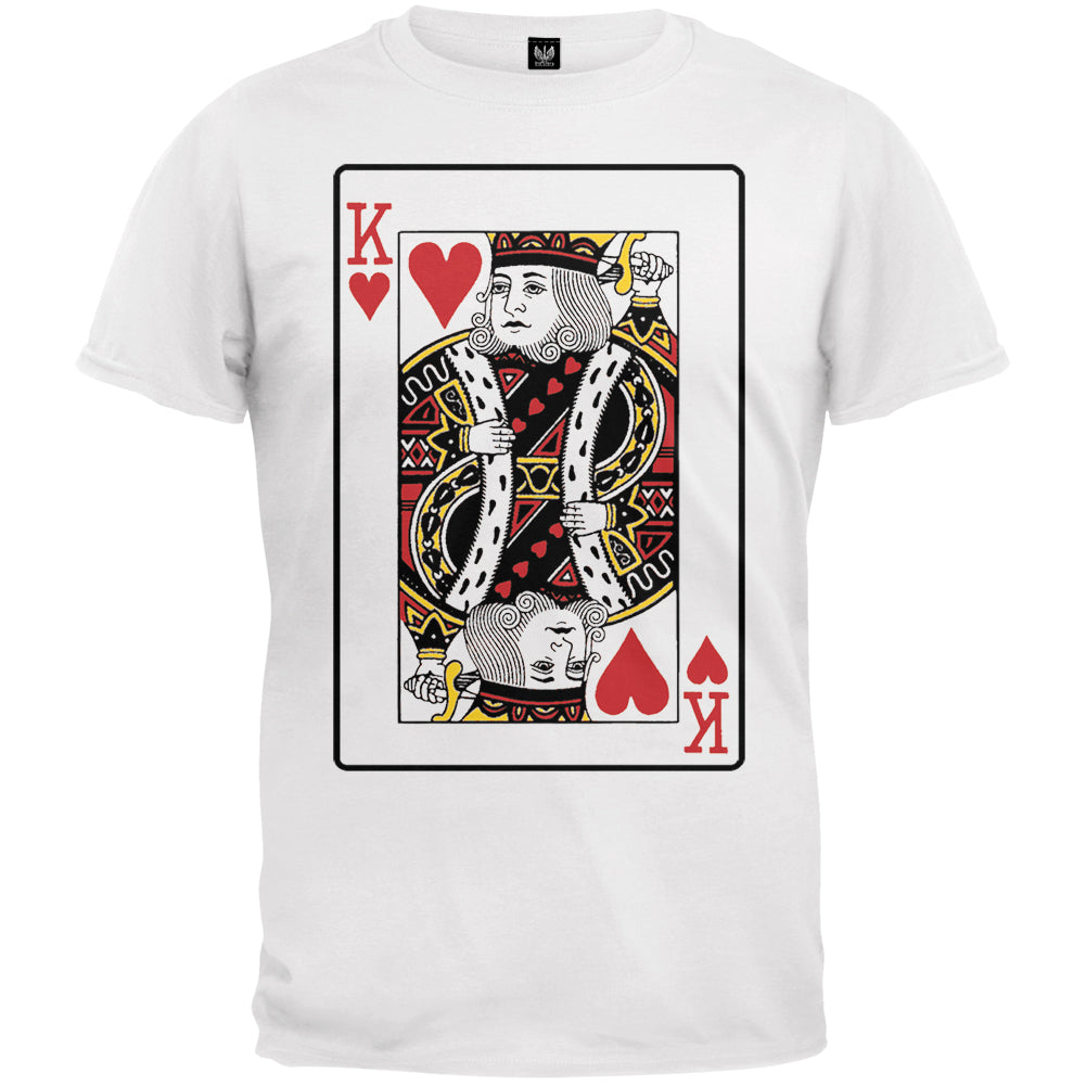 King Of Hearts T-Shirt Men's T-Shirts Old Glory 3XL White 