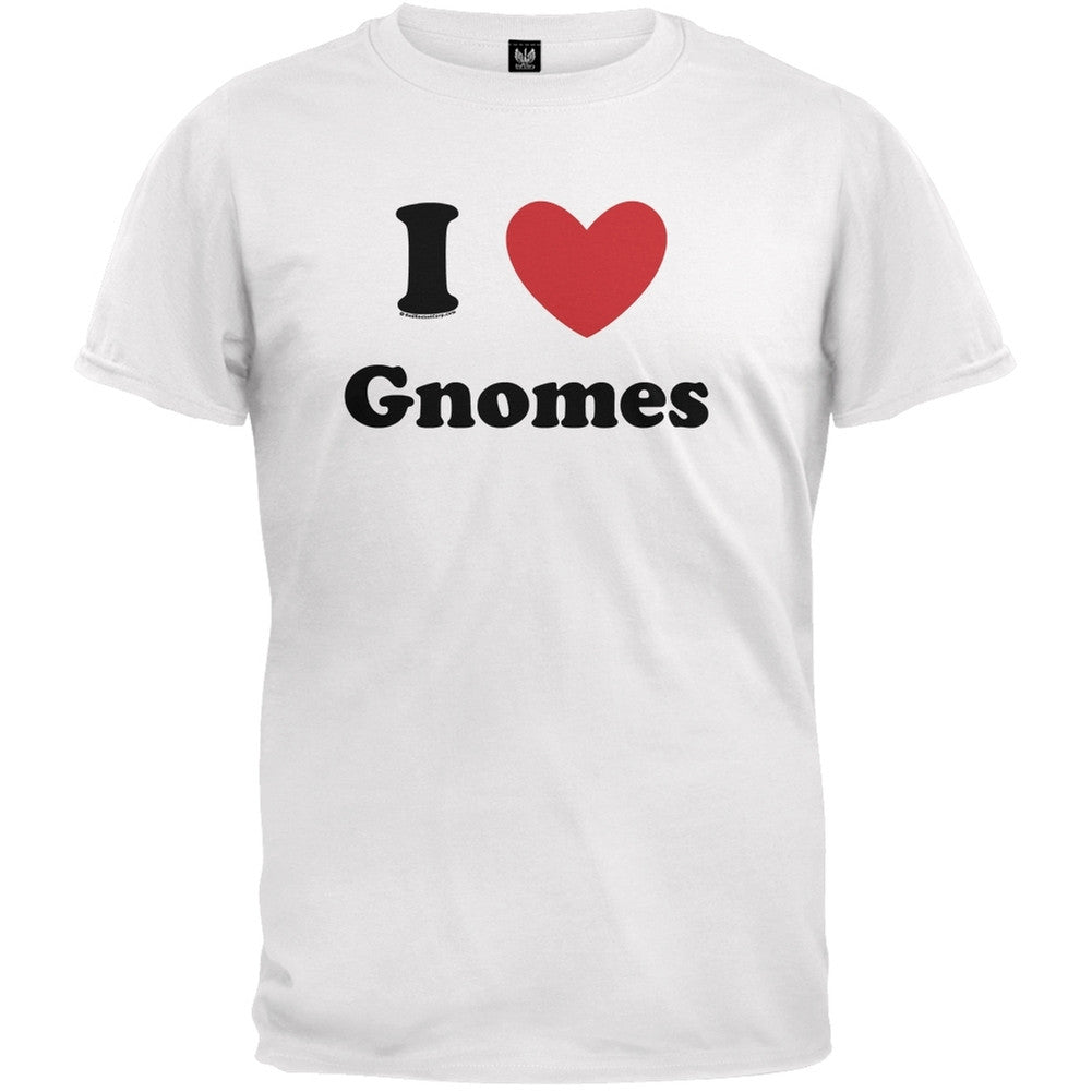 I Heart Gnomes T-Shirt Men's T-Shirts Old Glory 2XL White 