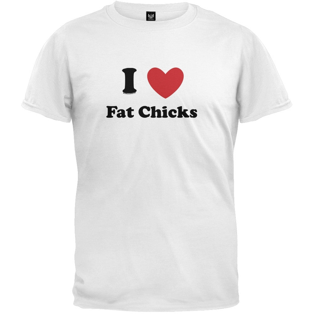 I Heart Fat Chicks T-Shirt Men's T-Shirts Old Glory   