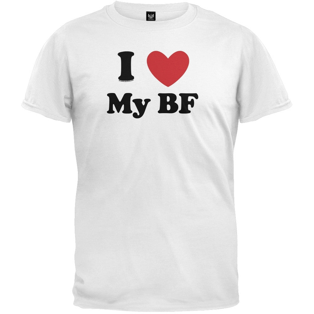 I Heart My BF T-Shirt Men's T-Shirts Old Glory 2XL White 