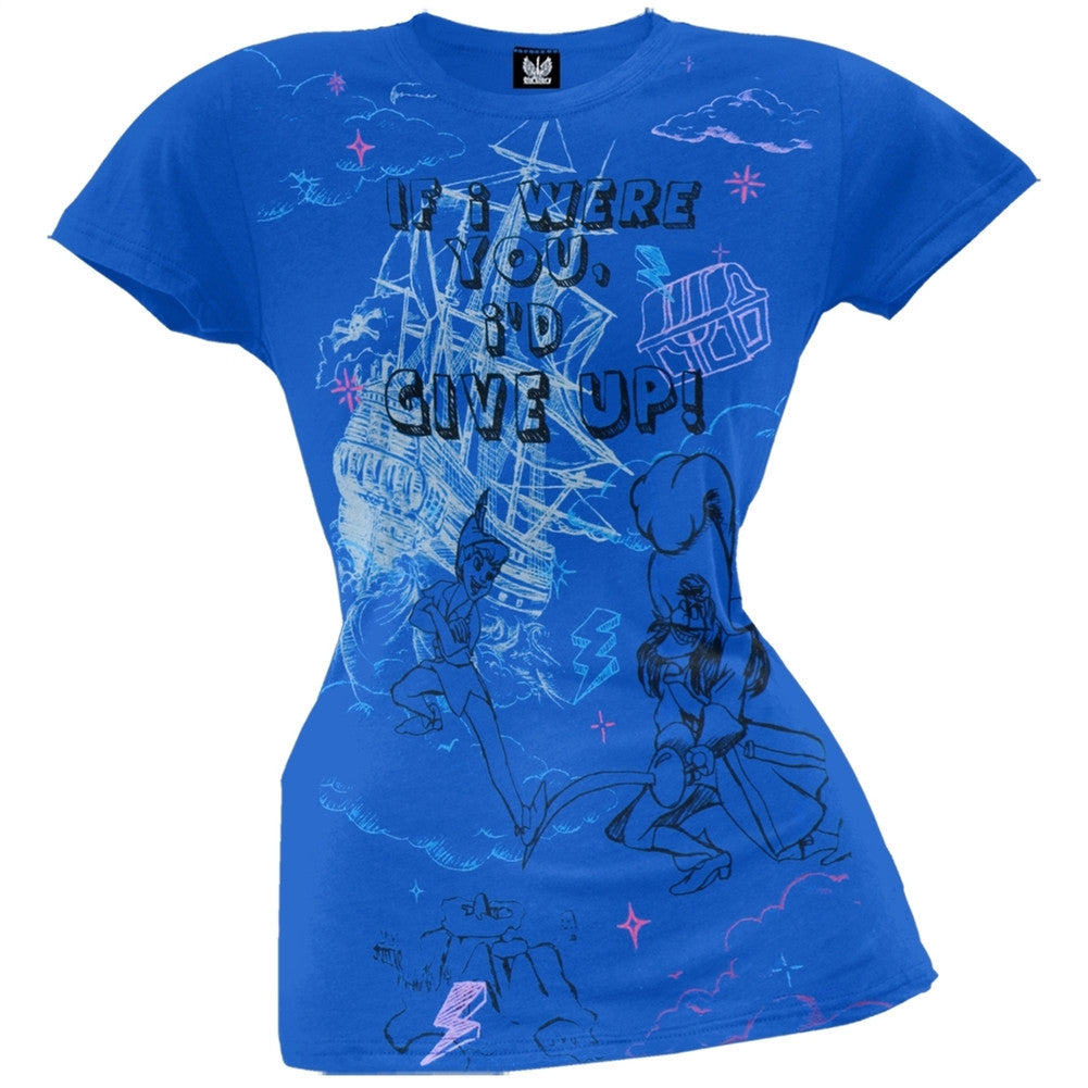 Peter Pan - Give Up Juniors T-Shirt Juniors T-Shirts Peter Pan LG Blue