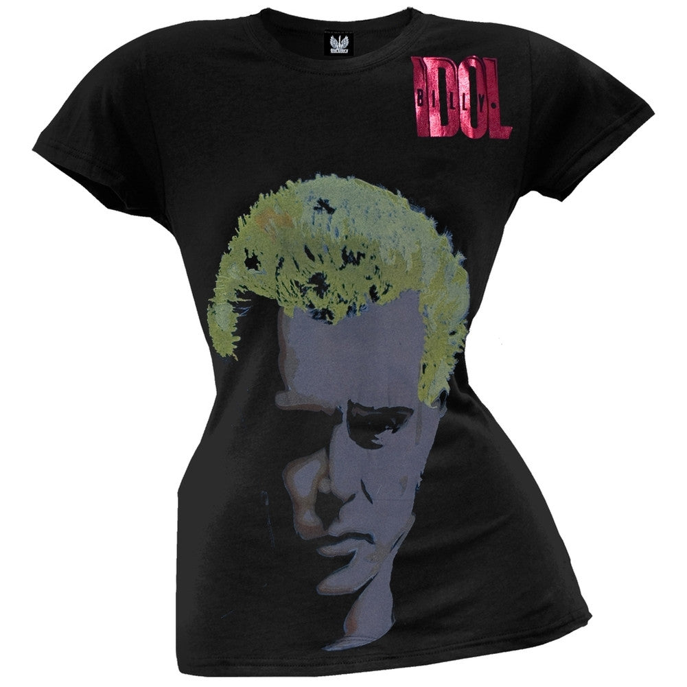 Billy Idol - Rebel Yell Juniors T-Shirt Juniors T-Shirts Billy Idol SM Black