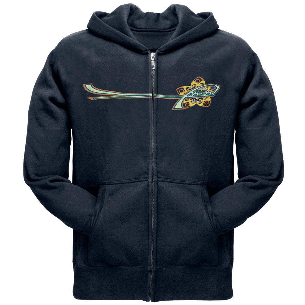 Phish - Globe Zip Hoodie Men's Hoodies Phish SM Blue 