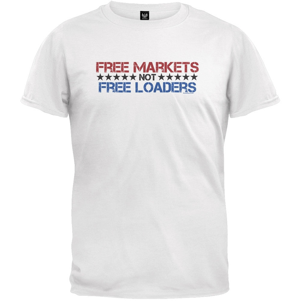 Free Markets T-Shirt Men's T-Shirts Old Glory 2XL White 