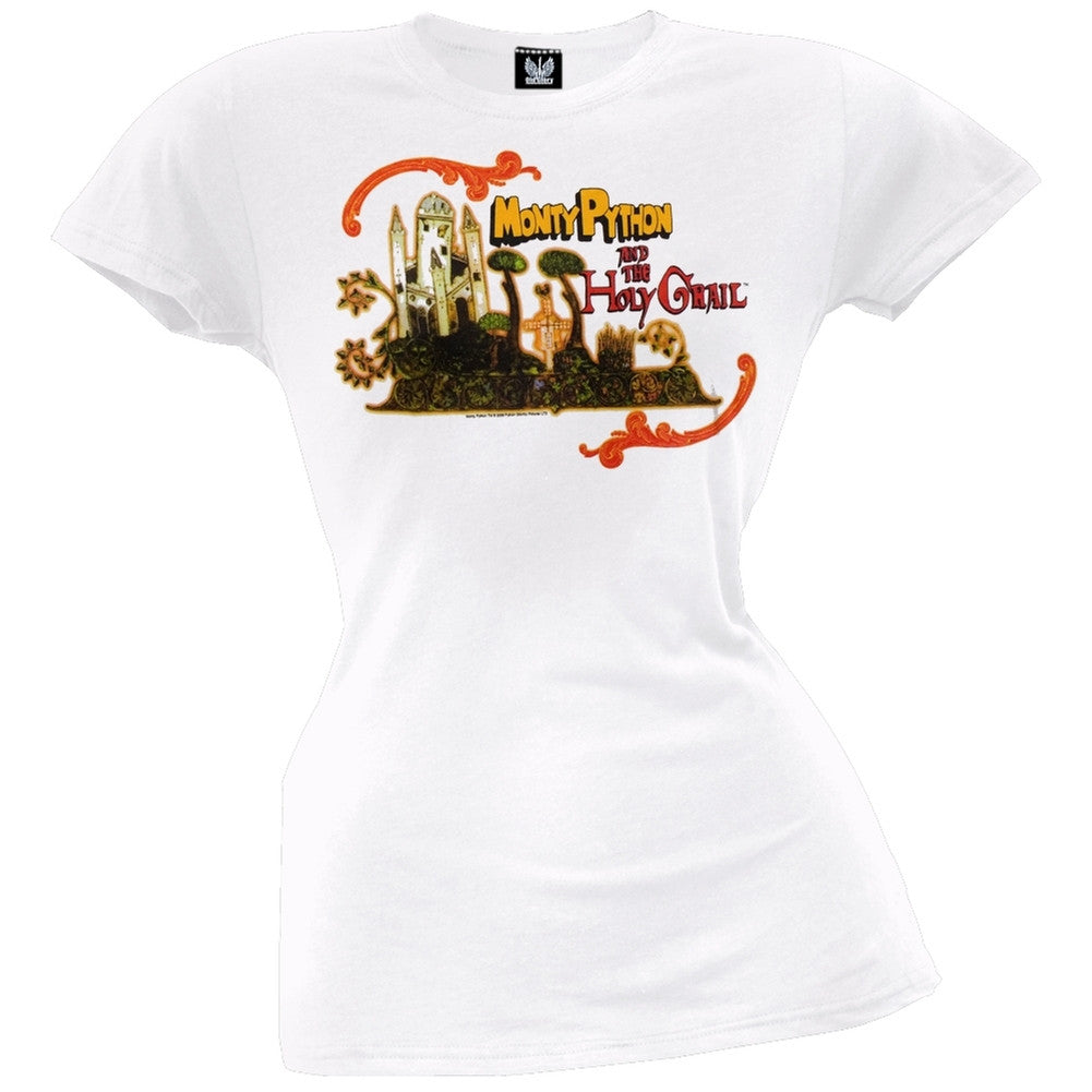 Monty Python - Holy Grail Juniors T-Shirt Juniors T-Shirts Monty Python SM White