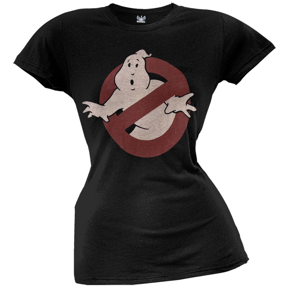 Ghostbusters - Classic Logo Juniors T-Shirt Juniors T-Shirts Ghostbusters 2XL Black 