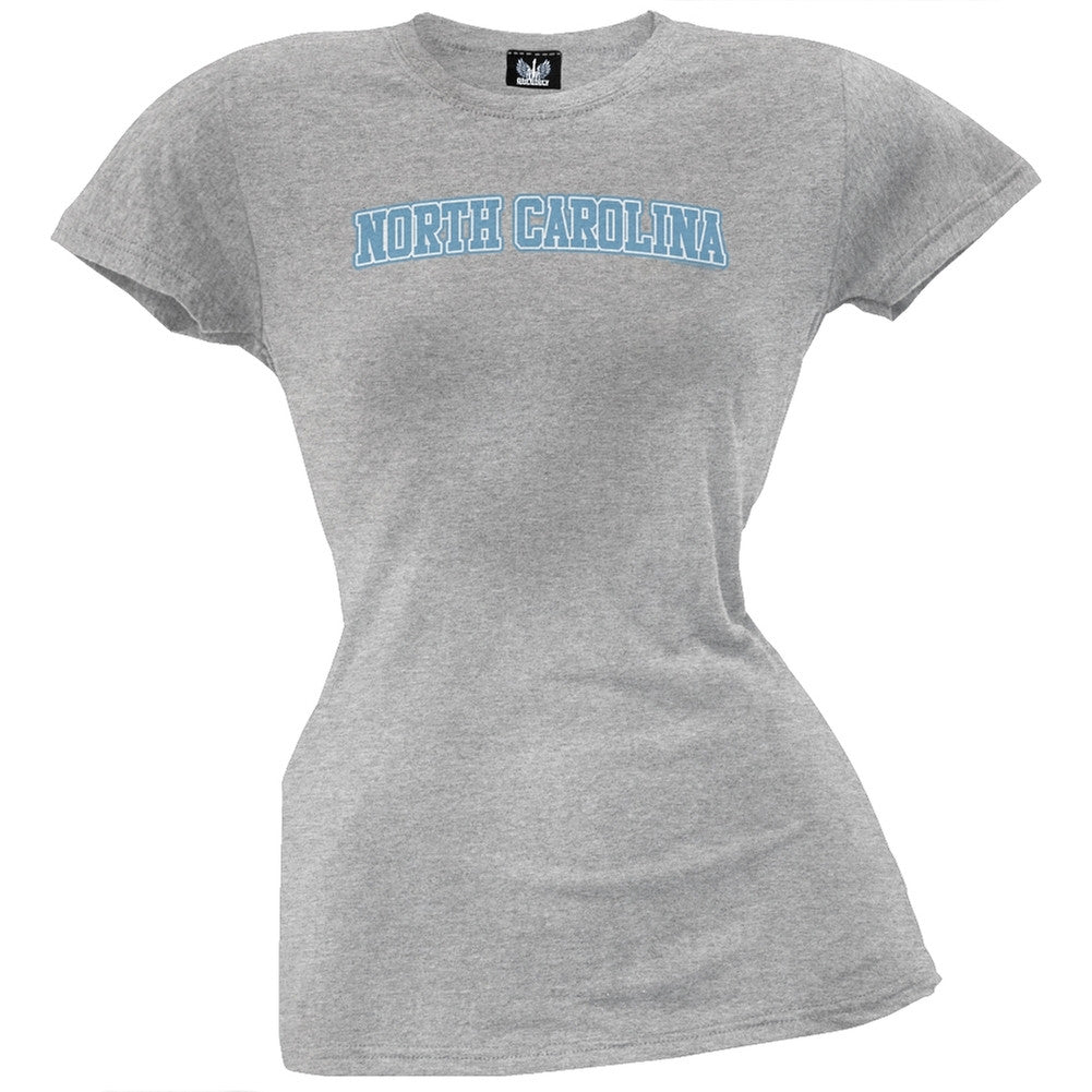 North Carolina Juniors T-Shirt Juniors T-Shirts Old Glory LG Grey 