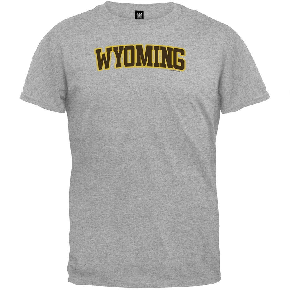 Wyoming T-Shirt Men's T-Shirts Old Glory 2XL Grey 