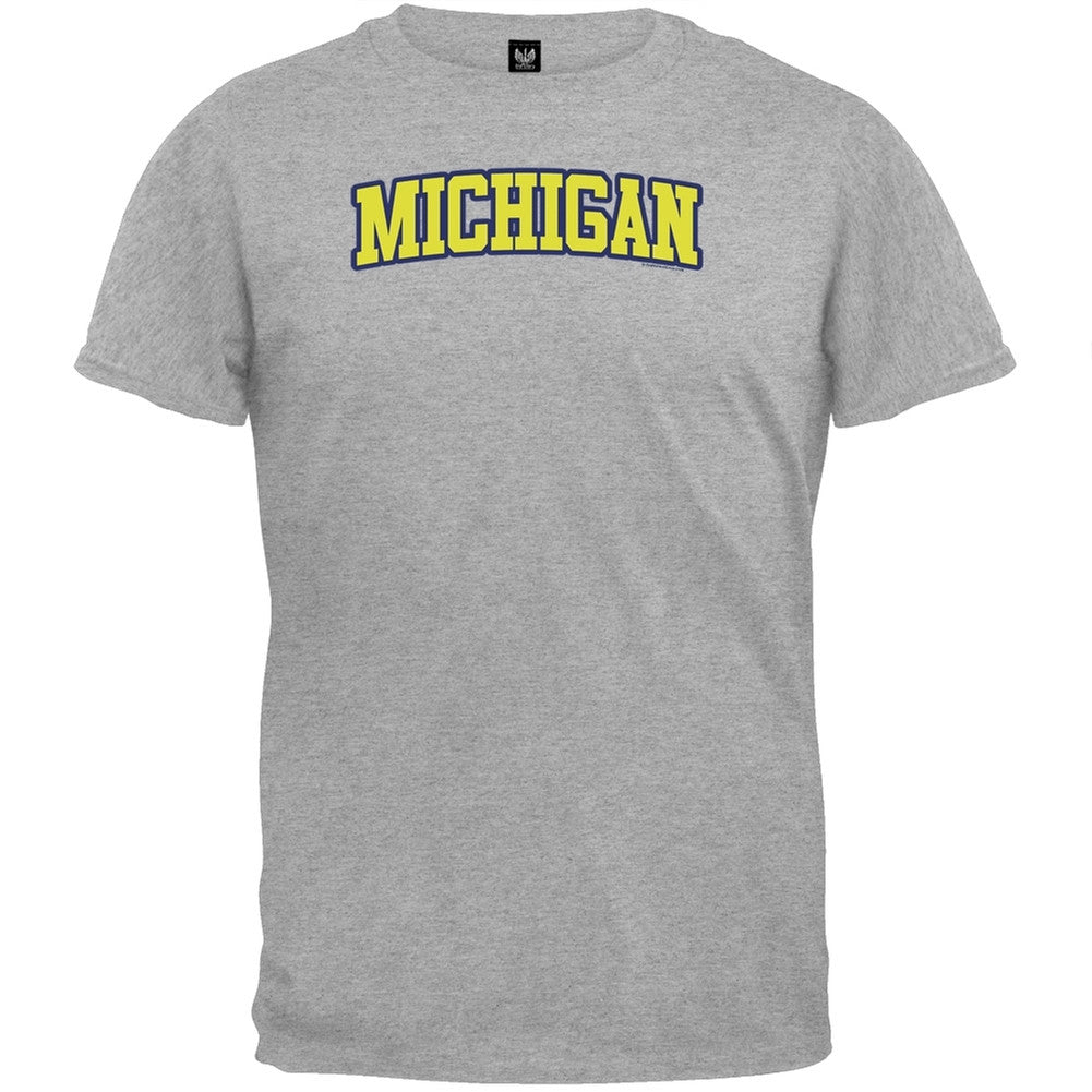 Michigan T-Shirt Men's T-Shirts Old Glory 2XL Grey 