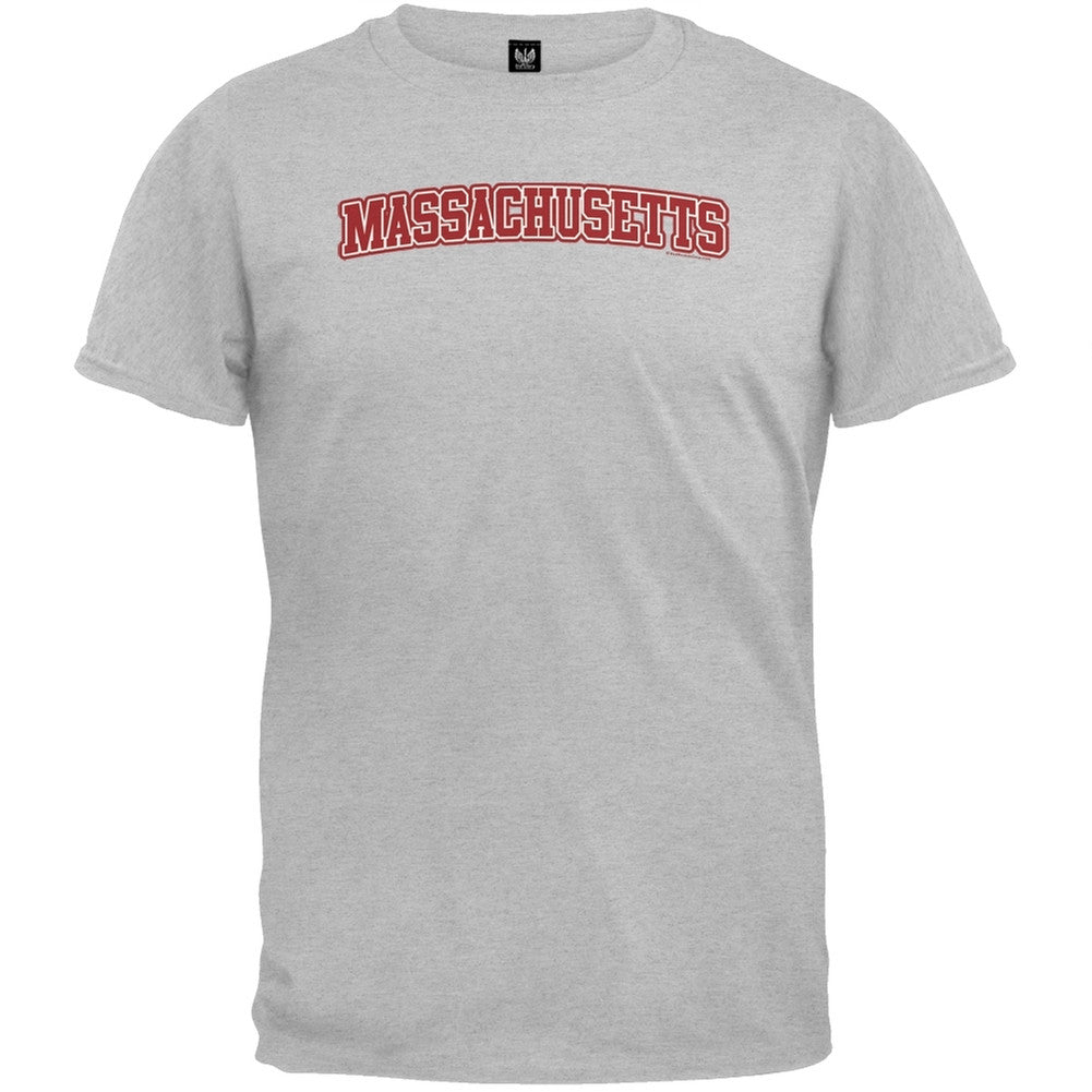 Massachusetts T-Shirt Men's T-Shirts Old Glory 2XL Grey 